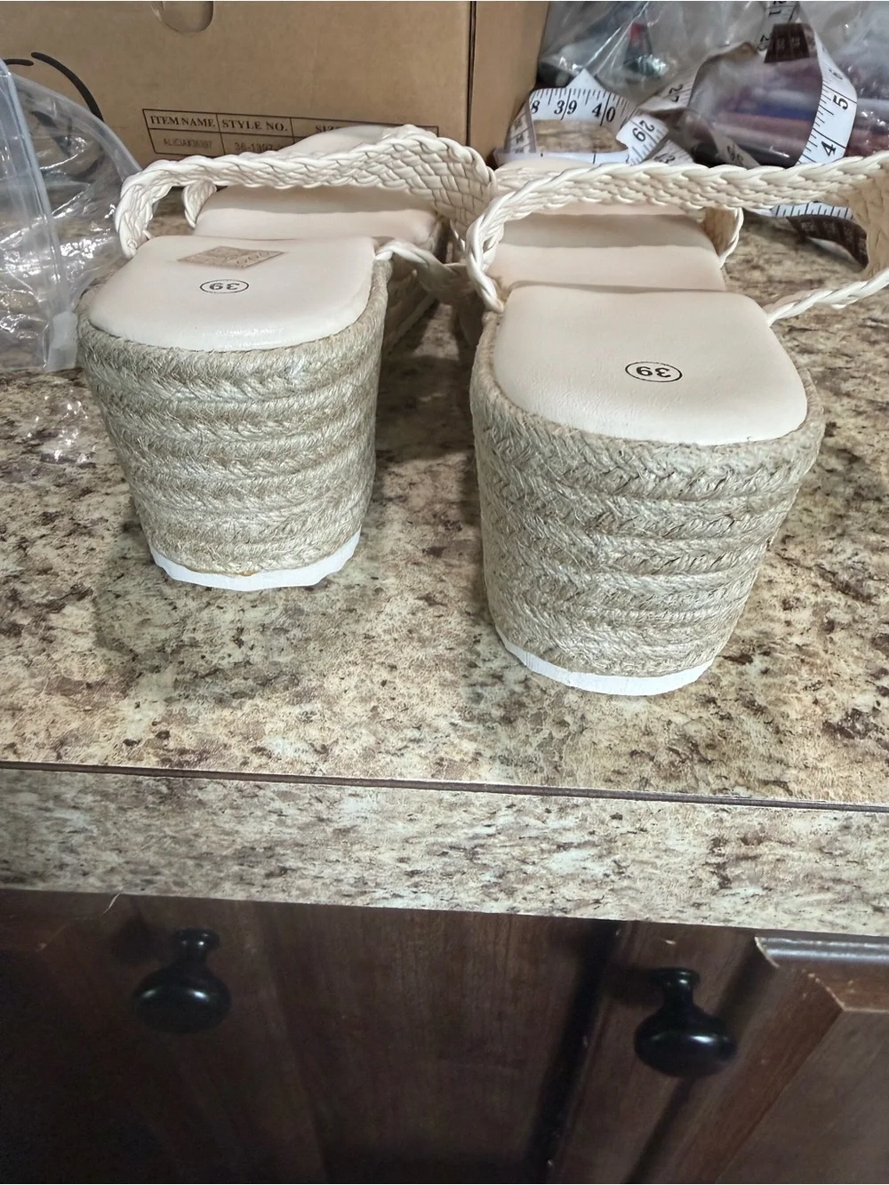 Woven Cream Platform Sandals for Women - Elevated Casual Style
